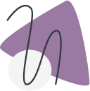 icône graphique triangle violet